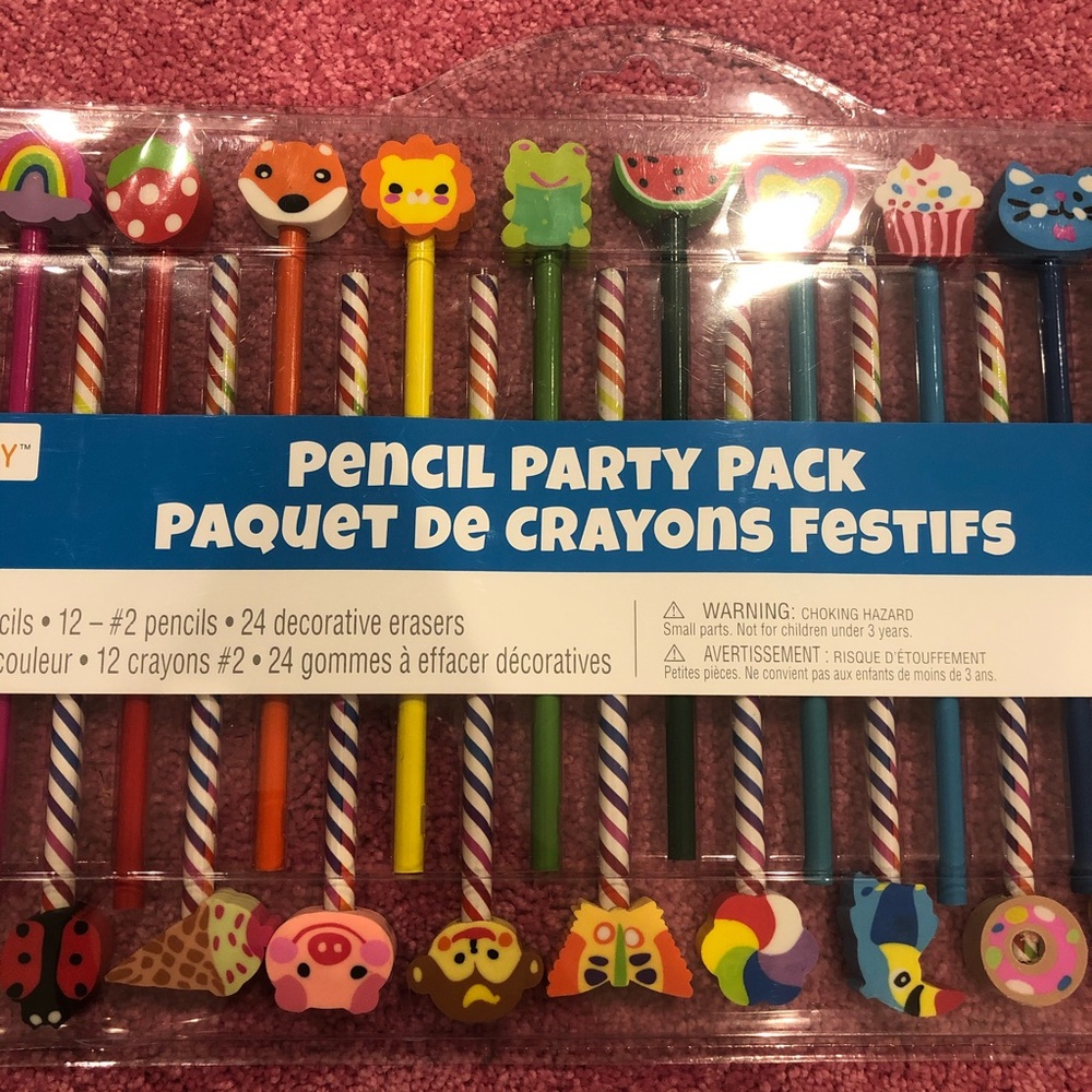 Pencil Party Pack 48PC Pencil Set With Fun Erasers - Picture 4 of 8